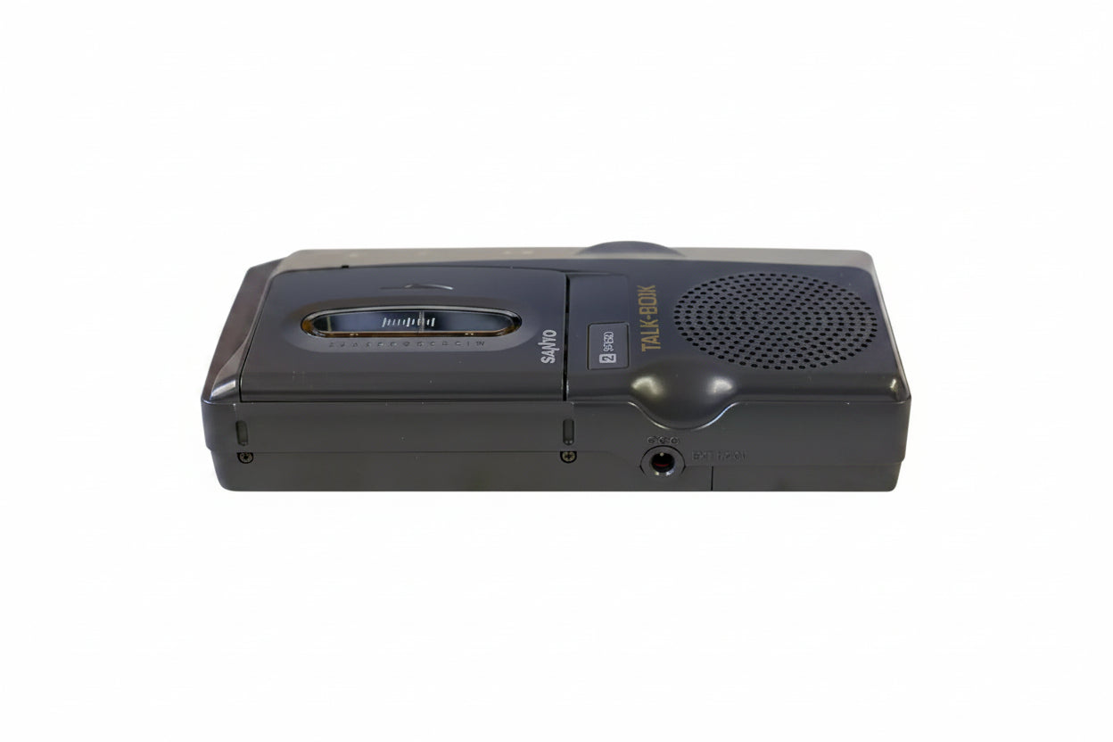 (Pre-Owned, Very Good) Sanyo TRC-520M Micro Cassette Player With Audio Recorder (2 Micro Cassettes Included) (Gray) (60 Days Warranty)