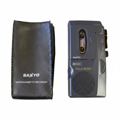 (Pre-Owned, Very Good) Sanyo TRC-520M Micro Cassette Player With Audio Recorder (2 Micro Cassettes Included) (Gray) (60 Days Warranty)