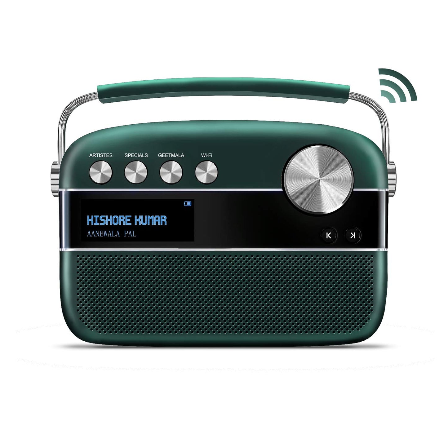 (Open Box) Saregama Carvaan 2.0 with 5000 Preloaded Hindi Songs, FM/BT/AUX/Wi-Fi (Green, Black) (3 Months Warranty)