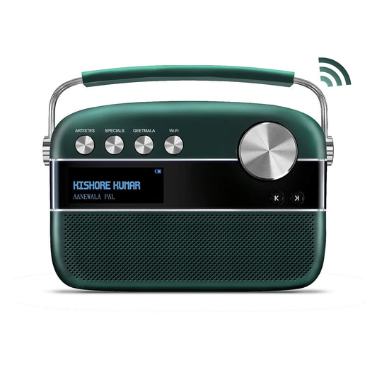 (Open Box) Saregama Carvaan 2.0 with 5000 Preloaded Hindi Songs, FM/BT/AUX/Wi-Fi (Green, Black) (3 Months Warranty)