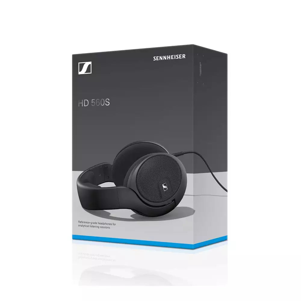 (Open Box) Sennheiser HD 560 S Over-Ear Wired Audiophile Headphones with Mic - Neutral Frequency Response, E.A.R. Technology for Wide Sound Field, Open-Back Earcups, Detachable Cable, (Black) (12 Months Warranty)