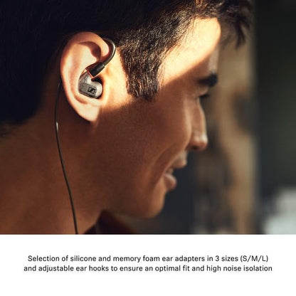 (New/Unused/Sealed) Sennheiser IE600 High-End In-Ear Wired Earphones German Made, Trueresponse Transducers, Dual Resonator Chambers, Rich Bass, 3 Detachable Cables, Flexible Ear Hook (High-Res) (Gray) (18 Months Warranty)