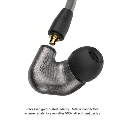 (New/Unused/Sealed) Sennheiser IE600 High-End In-Ear Wired Earphones German Made, Trueresponse Transducers, Dual Resonator Chambers, Rich Bass, 3 Detachable Cables, Flexible Ear Hook (High-Res) (Gray) (18 Months Warranty)