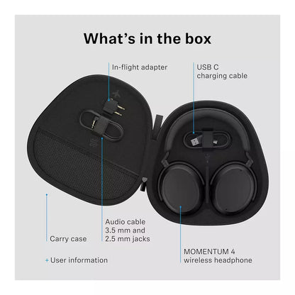 (New/Unused/Sealed) Sennheiser Momentum 4 Wireless Over Ear Headphones, ANC, 60h Battery, Customizable Sound (Black and Copper) (Special Edition) (24 Months Warranty)