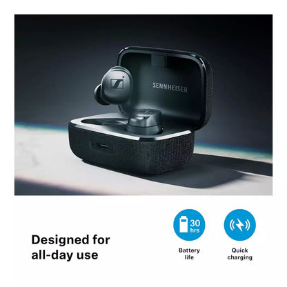 (New/Unused) Sennheiser MOMENTUM True Wireless 4 with Bluetooth 5.4 and Future-Ready AURACAST Technology (Black) (24 Months Warranty)