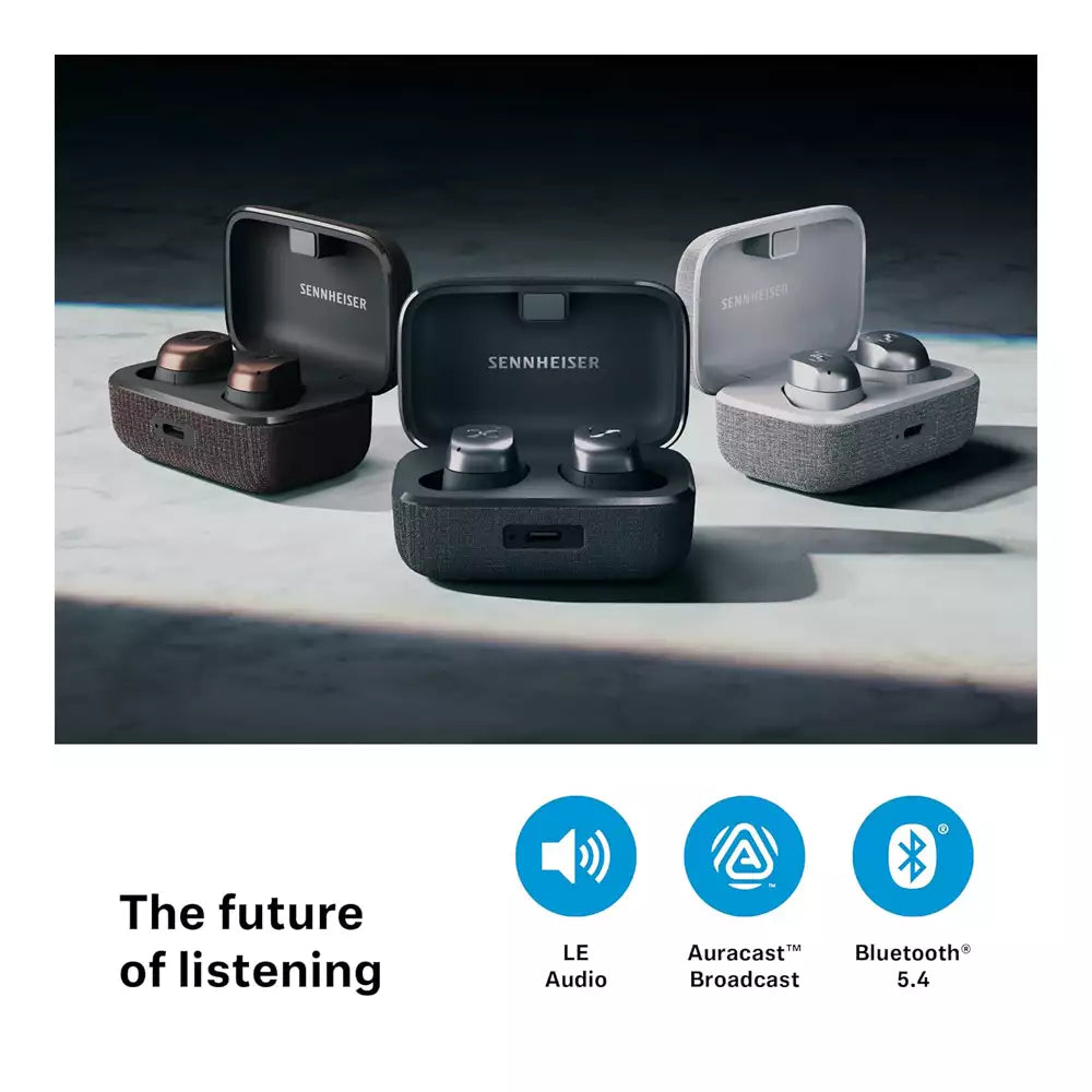 (New/Unused) Sennheiser MOMENTUM True Wireless 4 with Bluetooth 5.4 and Future-Ready AURACAST Technology (Black) (24 Months Warranty)