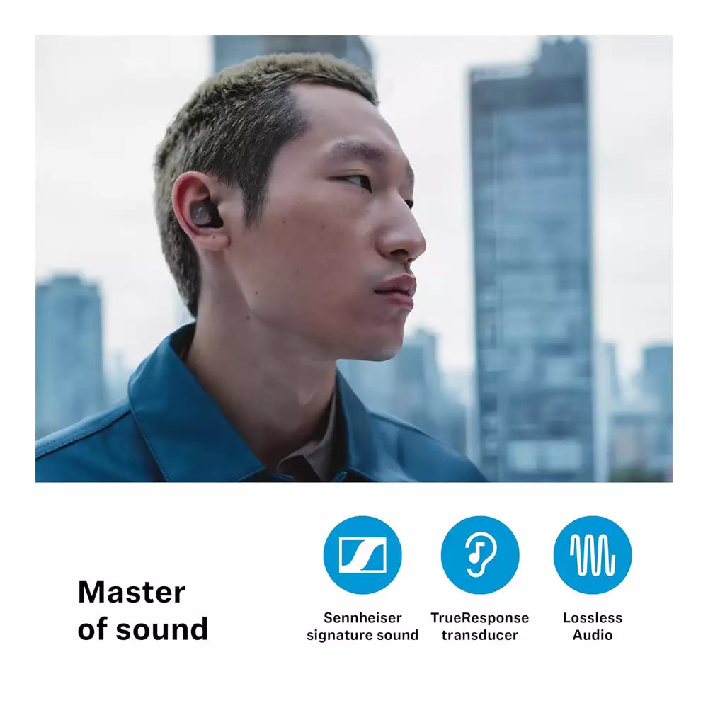 (New/Unused) Sennheiser MOMENTUM True Wireless 4 with Bluetooth 5.4 and Future-Ready AURACAST Technology (Black) (24 Months Warranty)