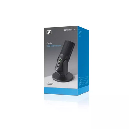 (Open Box) Sennheiser Profile USB Microphone for Podcasting, Recording, Streaming & Gaming. Built-in Headphone Output, All Metal housing and Cardioid Condenser Capsule (Black) (6 Months Warranty)