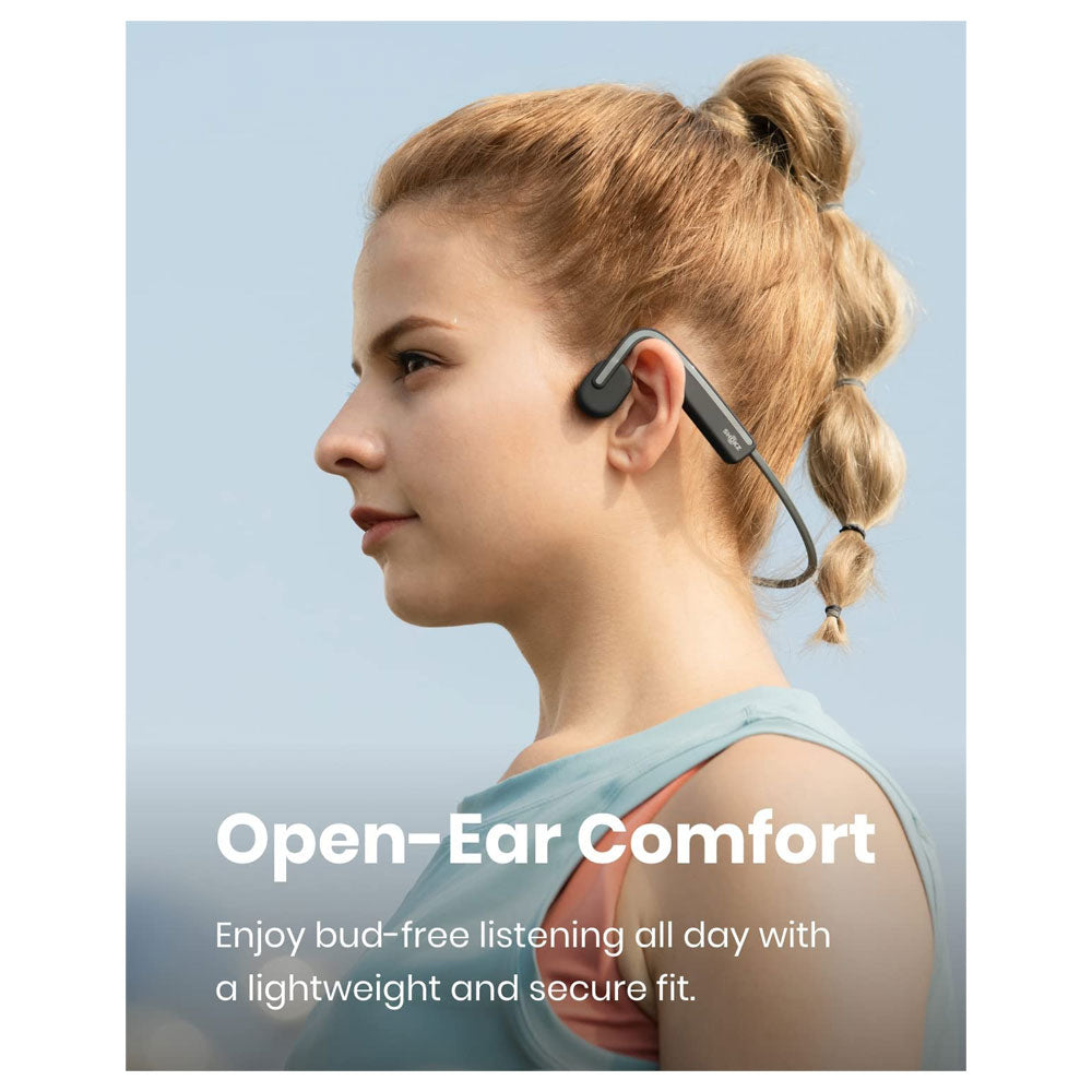 (Pre-Owned, Very Good) SHOKZ OpenMove On Ear Bluetooth Sport Headphones, Bone Conduction Wireless Earphones, Sweat-proof for Running and Workouts (Grey) (90 Days Warranty)