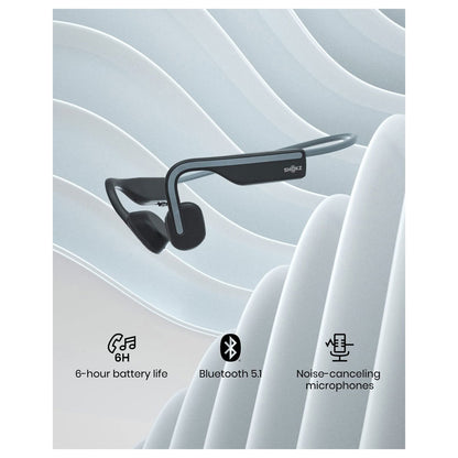 (Pre-Owned, Very Good) SHOKZ OpenMove On Ear Bluetooth Sport Headphones, Bone Conduction Wireless Earphones, Sweat-proof for Running and Workouts (Grey) (90 Days Warranty)