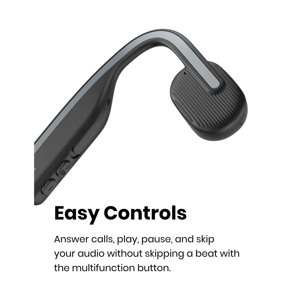 (Pre-Owned, Very Good) SHOKZ OpenMove On Ear Bluetooth Sport Headphones, Bone Conduction Wireless Earphones, Sweat-proof for Running and Workouts (Grey) (90 Days Warranty)