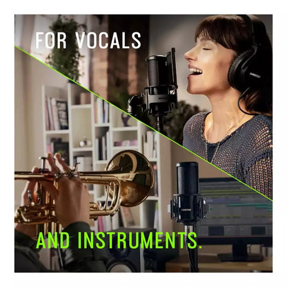 (Pre-Owned, Excellent) Shure SM4 Studio Recording Microphone Kit, XLR Home Studio Condenser Mic with Mix-Ready Audio (Black) (6 Months Warranty)