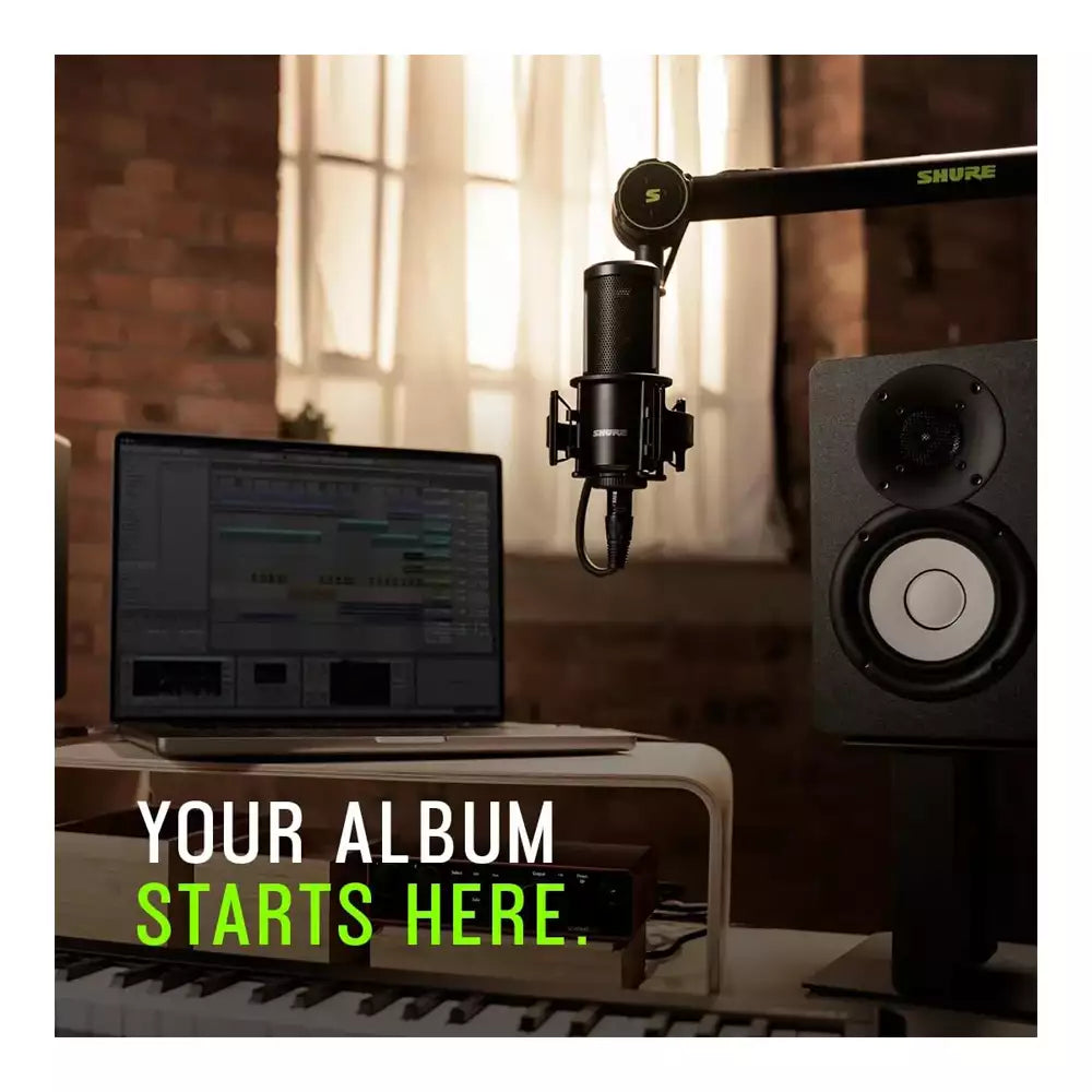 (Pre-Owned, Excellent) Shure SM4 Studio Recording Microphone Kit, XLR Home Studio Condenser Mic with Mix-Ready Audio (Black) (6 Months Warranty)