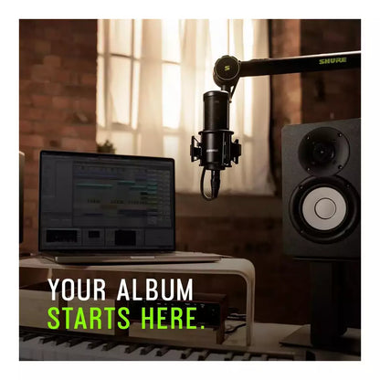 (Pre-Owned, Excellent) Shure SM4 Studio Recording Microphone Kit, XLR Home Studio Condenser Mic with Mix-Ready Audio (Black) (6 Months Warranty)