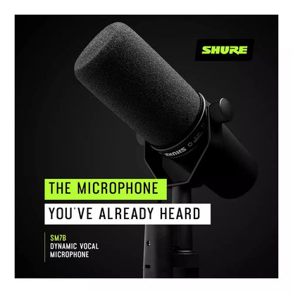 (Pre-Owned, Very Good) Shure SM7B Cardioid Vocal Dynamic Microphone (Black) (120 Days Warranty)