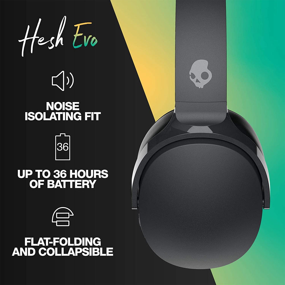 (Open Box) Skullcandy Hesh Evo Bluetooth Wireless Over Ear Headphones With Mic (Black) (6 Months Warranty)