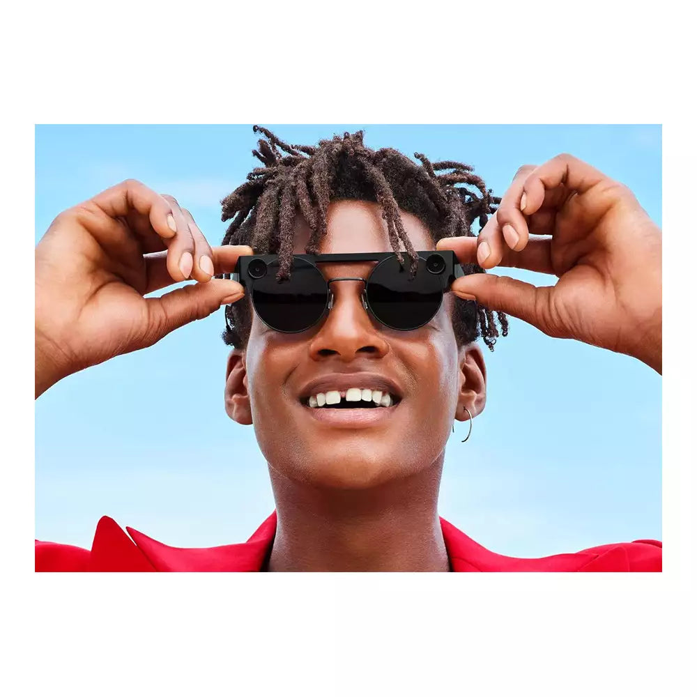 (Open Box) Snapchat Spectacles 3 Carbon Dual Camera Smart Glasses With 2D/3D Photo and Video Capture (Black) (90 Days Warranty)