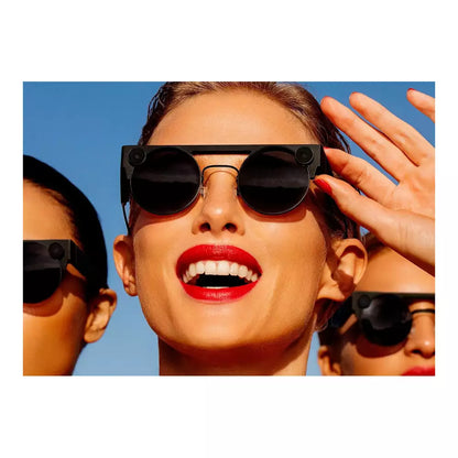 (Open Box) Snapchat Spectacles 3 Carbon Dual Camera Smart Glasses With 2D/3D Photo and Video Capture (Black) (90 Days Warranty)