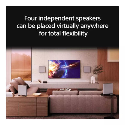 (Open Box) Sony Bravia Theatre Quad Wireless Multi Dimensional Surround Sound (IMAX, Dolby Atmos, DTSx, 360 RA, Voice Zoom3, 8K/4K HDR) (Grey) (9 Months Warranty)