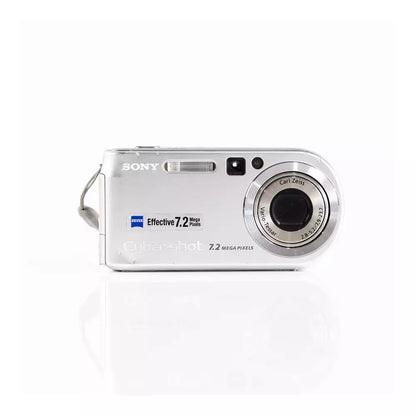(Pre-Owned, Excellent) Sony DSC-P200 7.2MP Digital Camera with Carl Zeiss Lens and 3x Optical Zoom, Aluminium Build (Silver) (90 Days Warranty)