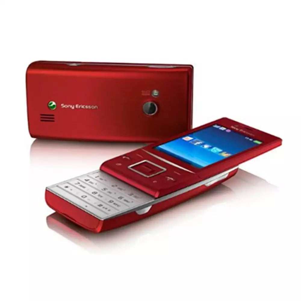 (Pre-Owned, Very Good) Sony Ericsson Hazel J20i Slider Phone With 5MP AF Camera (3G, Wi-Fi, GPS) (Red) (60 Days Warranty) (Display Has Dark Shade)
