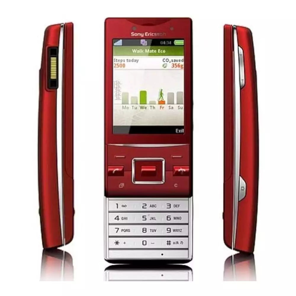 (Pre-Owned, Very Good) Sony Ericsson Hazel J20i Slider Phone With 5MP AF Camera (3G, Wi-Fi, GPS) (Red) (60 Days Warranty) (Display Has Dark Shade)