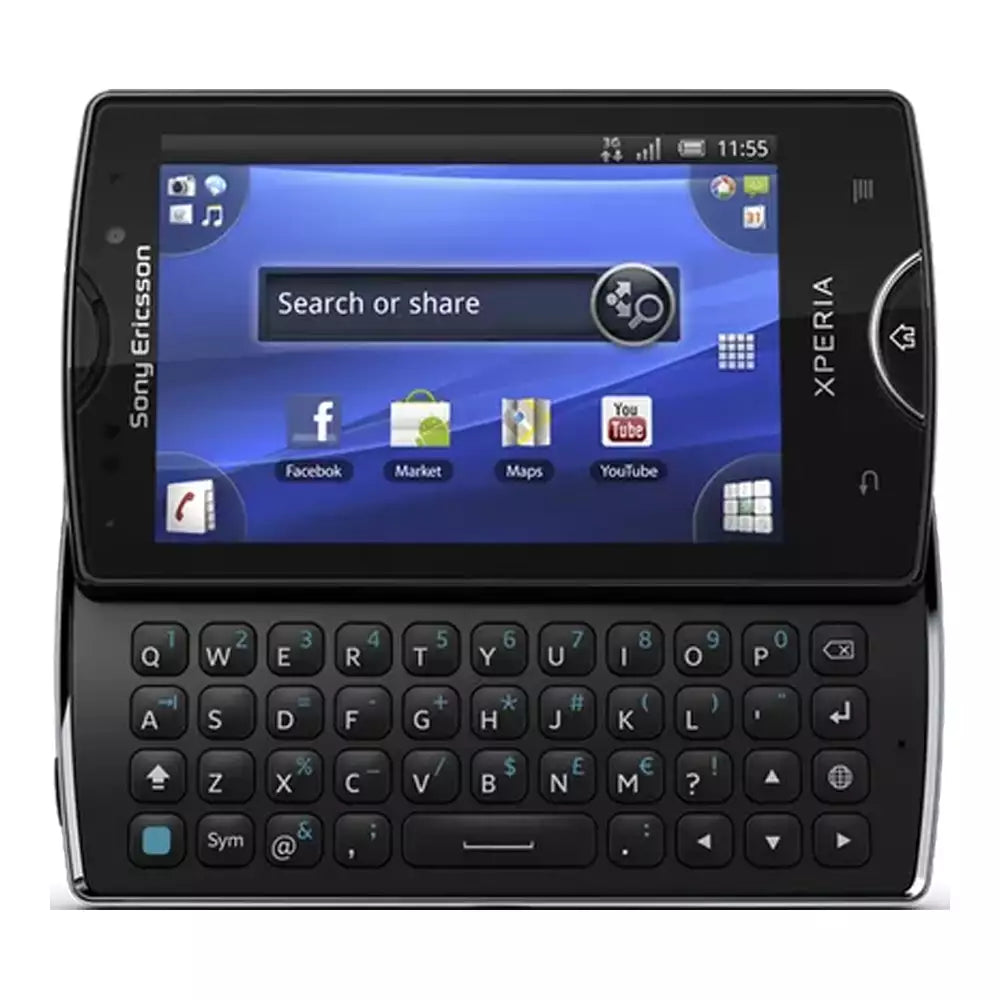 (Pre-Owned, Very Good) Sony Ericsson Xperia Mini Pro With Slide-Out QWERTY Keyboard, 5MP AF Camera + Original Retail Box and Accessories (120 Days Warranty)