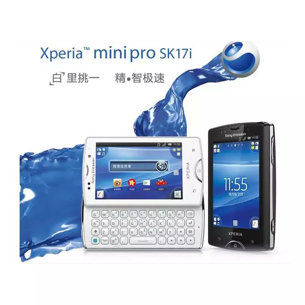 (Pre-Owned, Very Good) Sony Ericsson Xperia Mini Pro With Slide-Out QWERTY Keyboard, 5MP AF Camera + Original Retail Box and Accessories (120 Days Warranty)