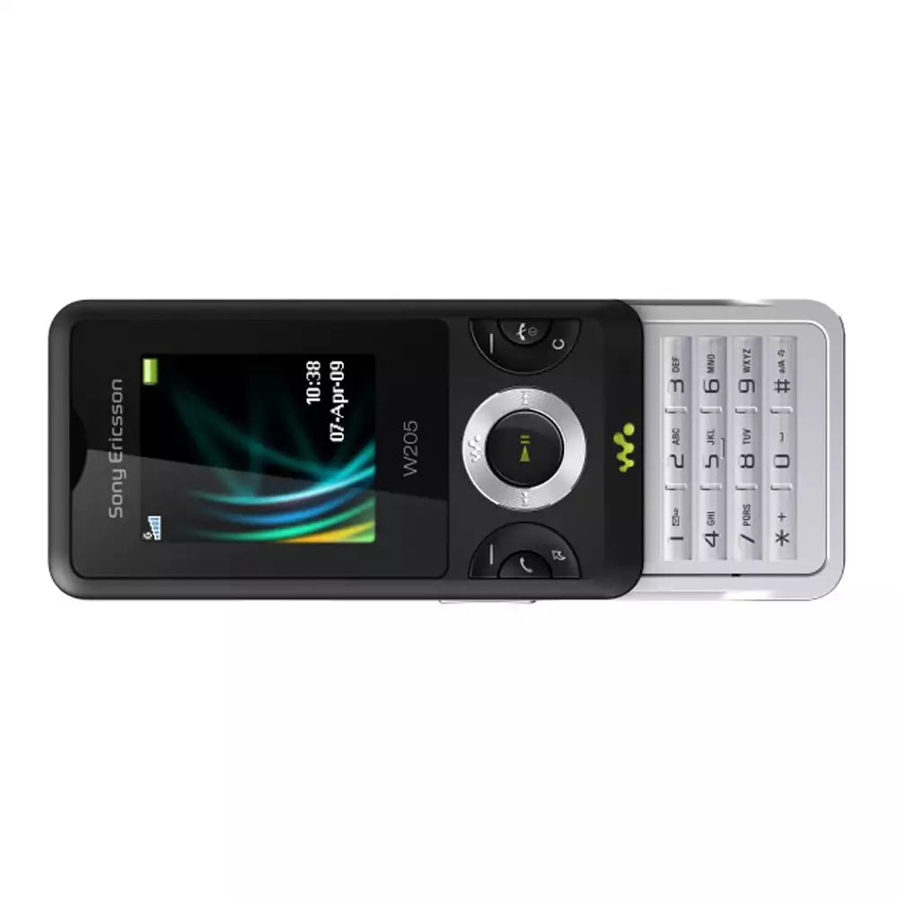 (Pre-Owned, Very Good) Sony Ericsson W205 Slider Walkman Phone (Black) (60 Days Warranty)