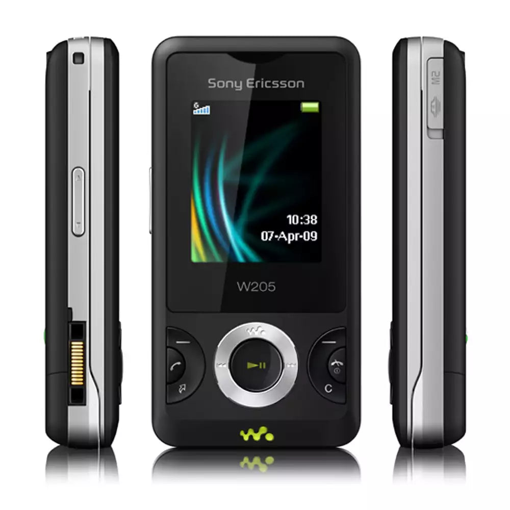 (Pre-Owned, Very Good) Sony Ericsson W205 Slider Walkman Phone (Black) (60 Days Warranty)