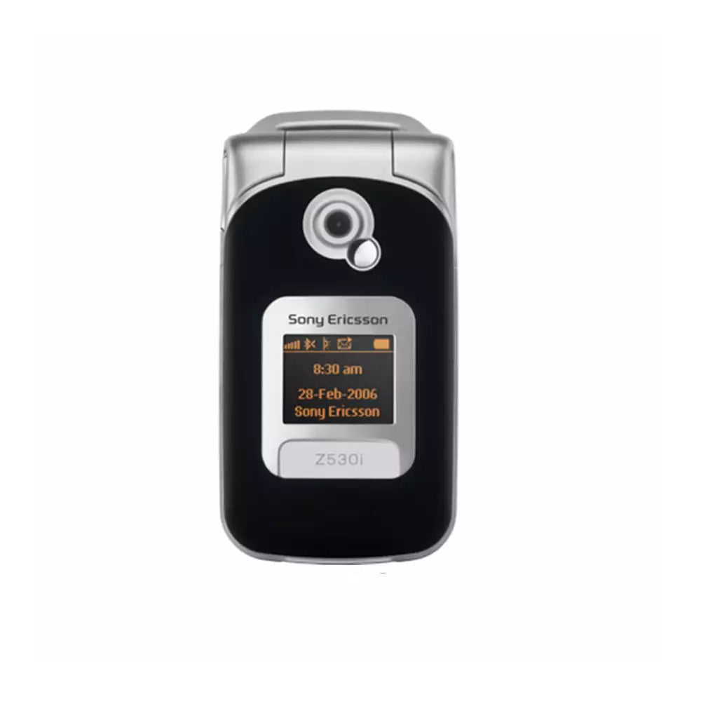 (Pre-Owned, Good) Sony Ericsson Z530i Flip Phone With Dual Screen (Silver and Blue) (45 Days Warranty)