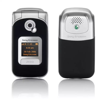 (Pre-Owned, Good) Sony Ericsson Z530i Flip Phone With Dual Screen (Silver and Blue) (45 Days Warranty)