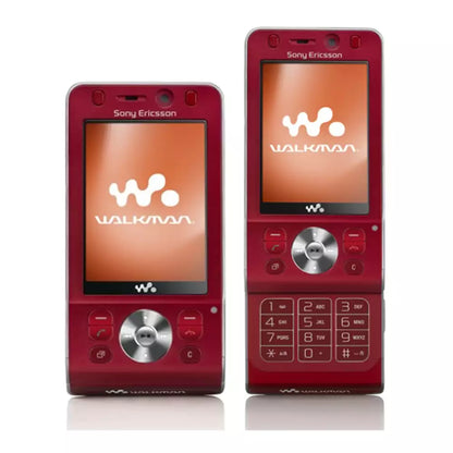 (Pre-Owned, Fair). Sony Ericsson W910i Slider Music Phone (Red) (60 Days Warranty) (Has Scratches & Scuffs) + Sony Ericsson In-Ear Earphones