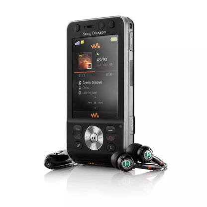 (Pre-Owned, Fair). Sony Ericsson W910i Slider Music Phone (Red) (60 Days Warranty) (Has Scratches & Scuffs) + Sony Ericsson In-Ear Earphones