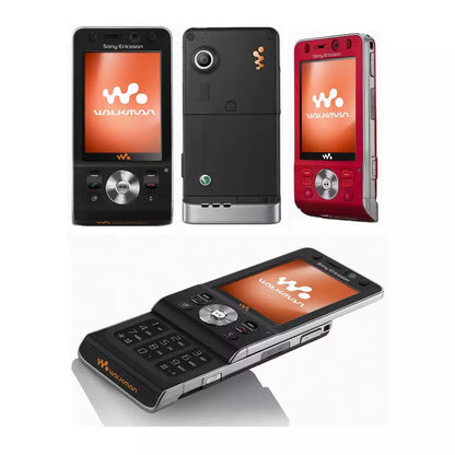 (Pre-Owned, Fair). Sony Ericsson W910i Slider Music Phone (Red) (60 Days Warranty) (Has Scratches & Scuffs) + Sony Ericsson In-Ear Earphones