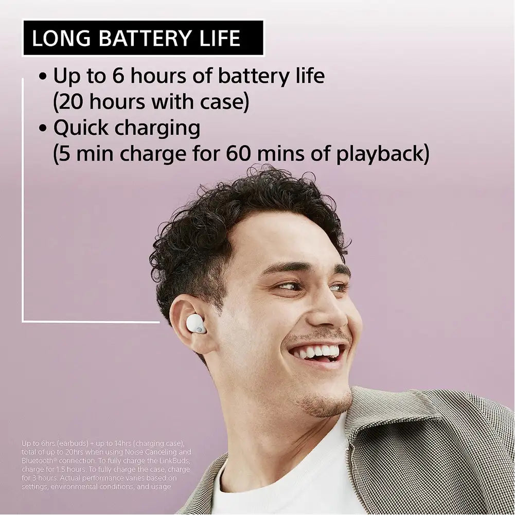 (Pre-Owned, Very Good) Sony LinkBuds S WF-LS900N Truly Wireless Noise Cancellation Earbuds Hi-Res Audio and  Multipoint and Crystal Clear Calling Ultralight Weight Battery 20Hrs IPX4 (Black) (45 Days Warranty)