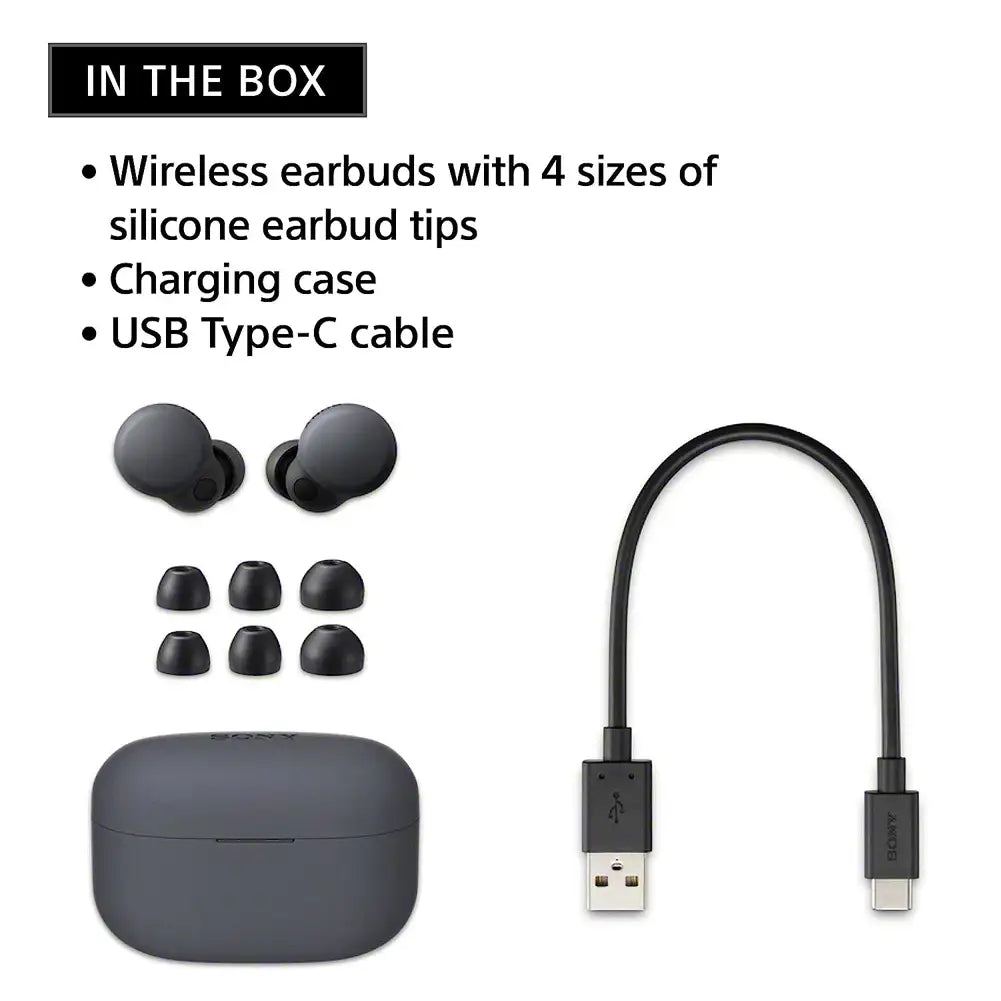 (Pre-Owned, Very Good) Sony LinkBuds S WF-LS900N Truly Wireless Noise Cancellation Earbuds Hi-Res Audio and  Multipoint and Crystal Clear Calling Ultralight Weight Battery 20Hrs IPX4 (Black) (45 Days Warranty)