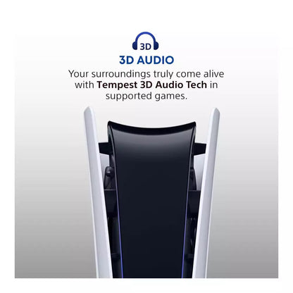 (Pre-Owned, Very Good) Sony PlayStation5 Gaming Console (PS5) (Slim) (1TB) (White) (With 2 Controllers) + Sony WF-XB700 TWS Earphones (90 Days Warranty)