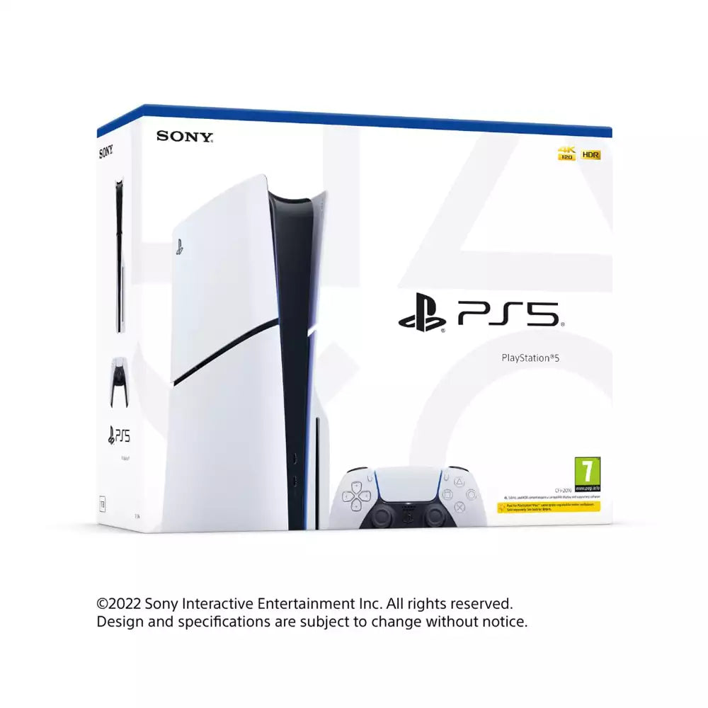(Pre-Owned, Very Good) Sony PlayStation5 Gaming Console (PS5) (Slim) (1TB) (White) (With 2 Controllers) + Sony WF-XB700 TWS Earphones (90 Days Warranty)