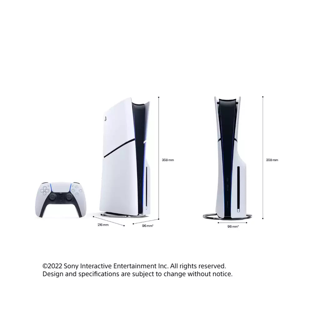 (Pre-Owned, Very Good) Sony PlayStation5 Gaming Console (PS5) (Slim) (1TB) (White) (With 2 Controllers) + Sony WF-XB700 TWS Earphones (90 Days Warranty)