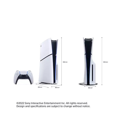 (Pre-Owned, Very Good) Sony PlayStation5 Gaming Console (PS5) (Slim) (1TB) (White) (With 2 Controllers) + Sony WF-XB700 TWS Earphones (90 Days Warranty)