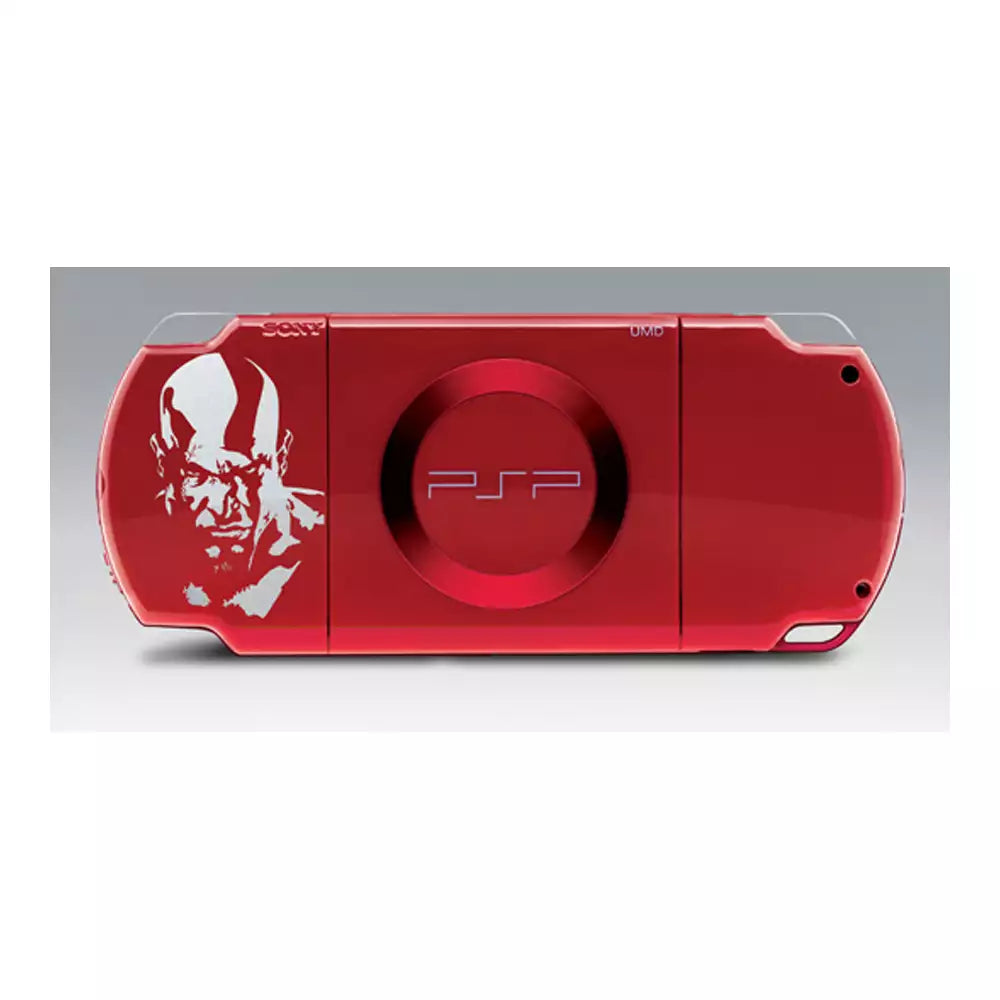 (Pre-Owned, Very Good) Sony PlayStation Portable (PSP) 2000 Series God Of War Edition (Red, 128GB Card) (With 70+ Games) (120 Days Warranty)