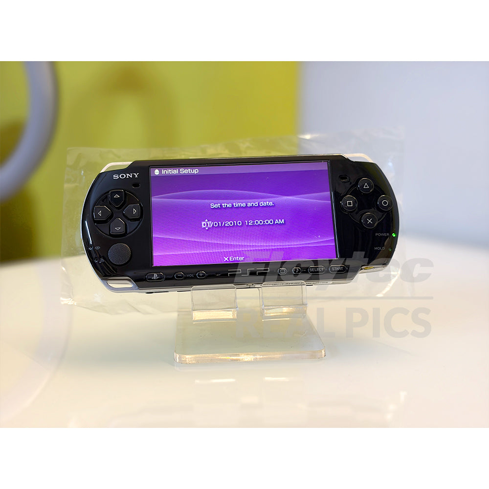 (Open Box Condition) Sony PlayStation Portable (PSP 3000) 3004 + 128GB Memory Card With 70+ Premium Games + 2 Battery Packs + Bose Earphones (Gold, Vivid Blue, White) (6 Months Warranty) (Special Edition)