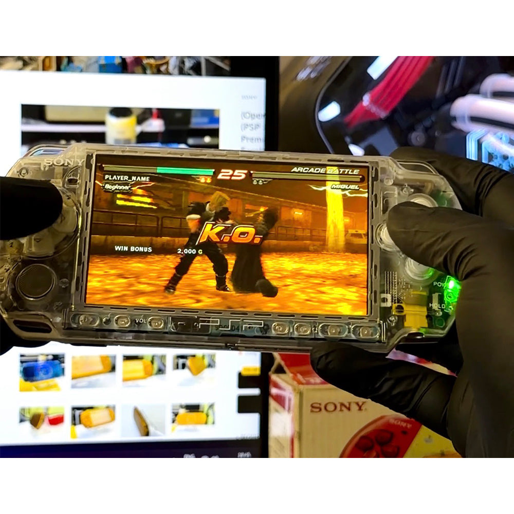 (Open Box Condition) Sony PlayStation Portable (PSP 3000) 3004 + 128GB Memory Card With 70+ Premium Games + 2 Battery Packs + Samsung Earphones (6 Months Warranty) (Special Edition)