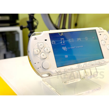 (Open Box Condition) Sony PlayStation Portable (PSP 3000) 3004 + 128GB Memory Card With 70+ Premium Games + 2 Battery Packs + Bose Earphones (Gold, Vivid Blue, White) (6 Months Warranty) (Special Edition)