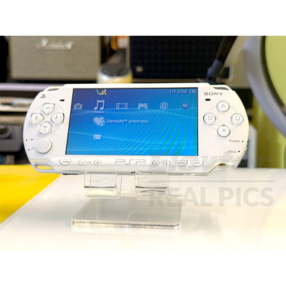 (Open Box Condition) Sony PlayStation Portable (PSP 3000) 3004 + 128GB Memory Card With 70+ Premium Games + 2 Battery Packs + Bose Earphones (Gold, Vivid Blue, White) (6 Months Warranty) (Special Edition)