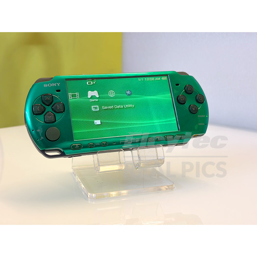 (Open Box Condition) Sony PlayStation Portable (PSP 3000) 3004 + 128GB Memory Card With 70+ Premium Games + 2 Battery Packs + Bose Earphones (Gold, Vivid Blue, White) (6 Months Warranty) (Special Edition)