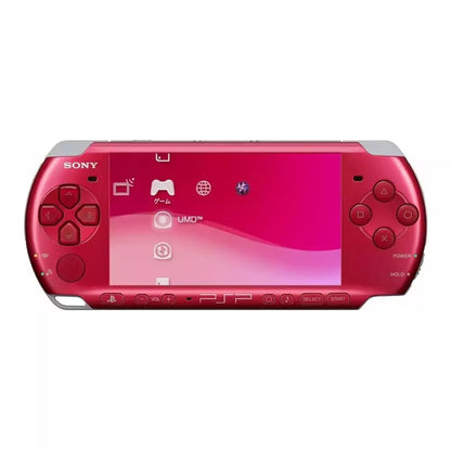 (Pre-Owned, Very Good) Sony PlayStation Portable (PSP 3000) 3004 + 128GB Memory Card With 70+ Premium Games + 2 Battery Packs + Samsung Rectangle In Ear Earphone Combo (Red) (120 Days Warranty)