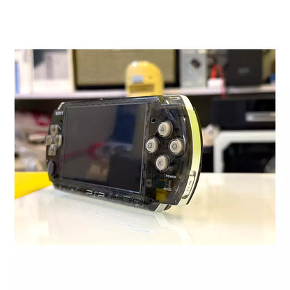 (Open Box Condition) Sony PlayStation Portable (Semi Transparent) (PSP 3000) 3004+ 5 UMDs + 128GB Memory Card With 70+ Premium Games + 2 Battery Packs + Apple EarPods (Clear Black) (6 Months Warranty) (Special Edition)