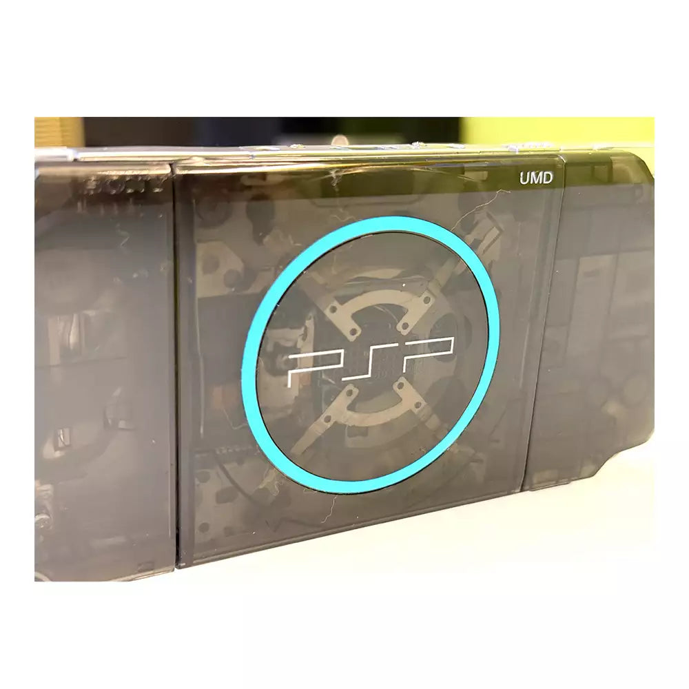 (Open Box Condition) Sony PlayStation Portable (Semi Transparent) (PSP 3000) 3004+ 5 UMDs + 128GB Memory Card With 70+ Premium Games + 2 Battery Packs + Apple EarPods (Clear Black) (6 Months Warranty) (Special Edition)